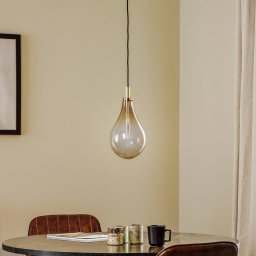 Argon Oaza hanging light, 1-bulb, smoke grey/black