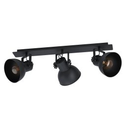 EGLO Barnstaple ceiling spotlight, black, 3-bulb