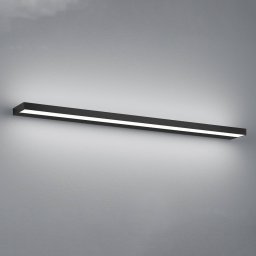 Helestra Slate LED wall light, matt black 90 cm