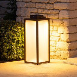 Les Jardins Tradition LED solar lantern, corten, height 65 cm