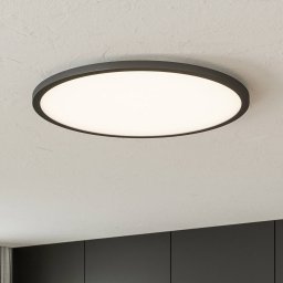 Brilliant Tuco CCT LED ceiling lamp, dimmer, black Ø 50 cm