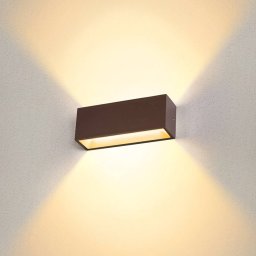 SLV Sitra LED outdoor wall light up/down 30cm rust