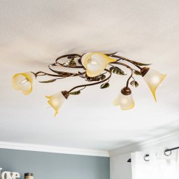 ONLI Miranda ceiling light, 5-bulb, bronze