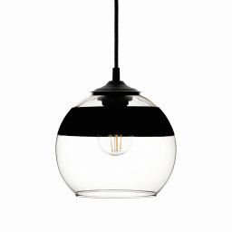 Solbika Lighting Hanging light Monochrome Flash clear/black Ø 20cm