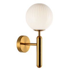 Viokef Jolin wall light with a spherical glass lampshade