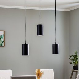 TEMAR LIGHTING ZW Tube 170 pendant light, 3-bulb, black