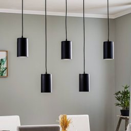 TEMAR LIGHTING ZW Tube 170 pendant light, 5-bulb, black
