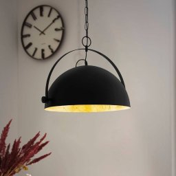 EGLO Covaleda hanging light in steel, black/gold