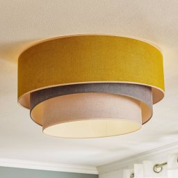 Duolla Ceiling lamp Pastel Trio Ø 60cm mustard/grey/light grey