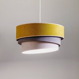 Duolla Pendant light Pastel Trio mustard/grey/light grey