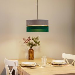 Duolla Golden Duo pendant light, grey/dark green/gold