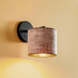 EMIBIG LIGHTING Jari wall lamp with fabric shade, rose gold