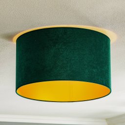 Duolla Ceiling lamp Golden Roller Ø 40cm dark green/gold