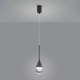 Helestra Deep LED hanging light, matt black