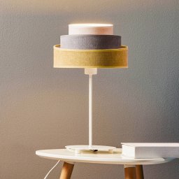 Duolla Table lamp Pastel Trio mustard/grey/light grey H 50cm