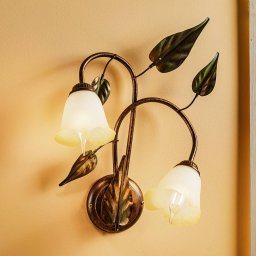 ONLI Miranda wall light, 2-bulb, bronze