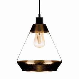 Euluna Lonceng pendant light in glass, gold finish