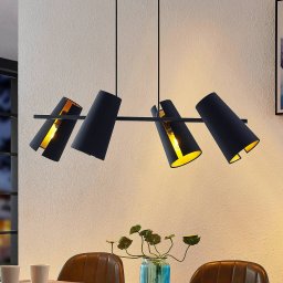 Lucande Kemoni hanging light, 4-bulb