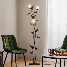 ONLI Miranda floor lamp in Florentine style, bronze