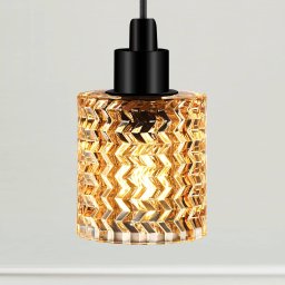 Nordlux Hollywood hanging light, glass lampshade, amber