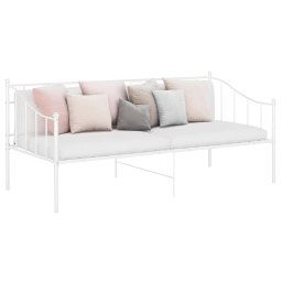 vidaXL Sofa Bed Frame without Mattress White Metal 90x200 cm