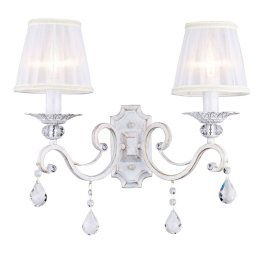 Maytoni Grace wall light, white, 2-bulb