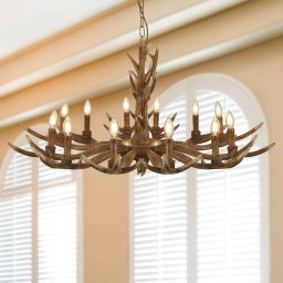 Searchlight Stag chandelier in the form of antlers, 12-bulb