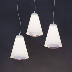 Prandina Shuttle pendant light white, opal glass