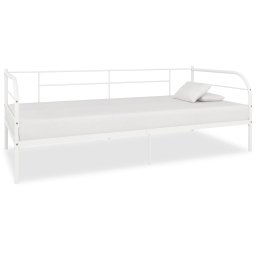 vidaXL 284672 DayBed Frame without Mattress White Metal 90x200 cm