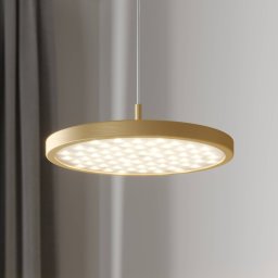 Quitani LED hanging light Gion, 1-bulb, white/brass