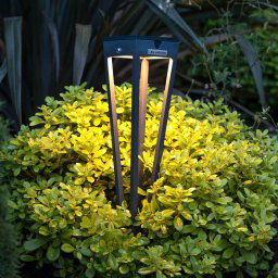 Les Jardins LED solar torch Tinka, 52 cm high, grey