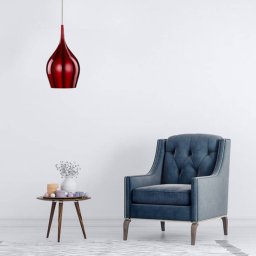 Searchlight Vibrant hanging light Ø 12 cm, red