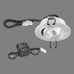 EVN PC20 recessed lamp round dimmer 3000K alu