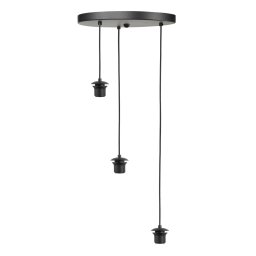HighLight Fantasy pendant light, 3-bulb, black