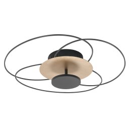 HighLight LED ceiling light Fiore, 2,700 K, black/gold