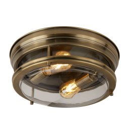 Searchlight Edinburgh ceiling light in antique brass