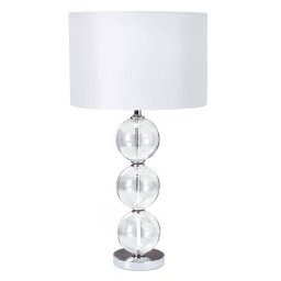 Searchlight Bliss fabric table lamp, white lampshade