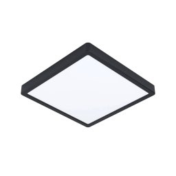 EGLO Fueva 5 ceiling light IP44 black 3000K 28x28cm