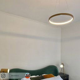 JUST LIGHT. GmbH Circle LED pendant light, gold, Ø 39 cm