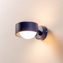 Argon Mado wall light in steel, blue, 1-bulb