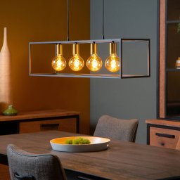 Lucide Ruben pendant light with frame, 4-bulb