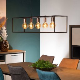 Lucide Pendant light Arthur, 5-bulb, black