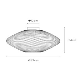 Lucide Mesh ceiling light, trapezoidal, gold