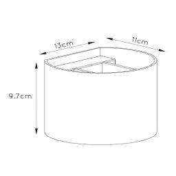 Lucide LED wall light Xio, round, matt gold