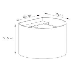 Lucide LED wall light Xio, round, antique brass