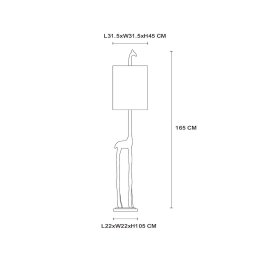 Lucide Extravaganza Miss Tall floor lamp, matt gold