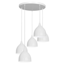 Luminex Nanu pendant light, 5-bulb, round, light grey
