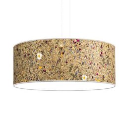 LeuchtNatur Discus hanging light 35cm alpine meadow white