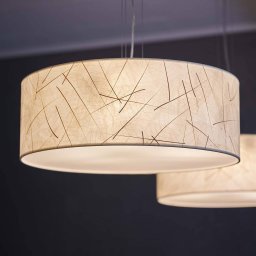 LeuchtNatur Discus hanging light 55cm leaves white