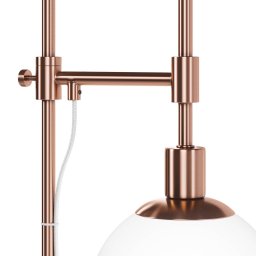 Maytoni Erich floor lamp, brass rosé, glass/metal, 1-bulb